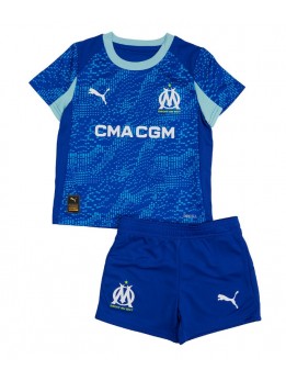 Olympique de Marseille Replika Tredje Kläder Barn 2025-26 Kortärmad (+ byxor)